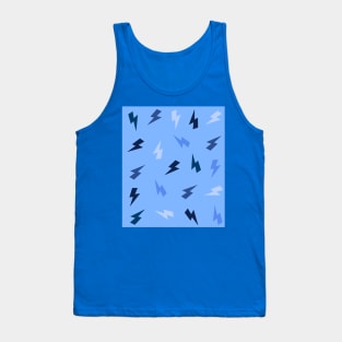 Blue Lightning, Thunder Bolt Pattern Tank Top